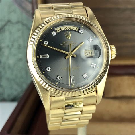 old rolex with diamond at 12|rare rolex day dates.